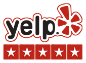 Yelp logo: Black text