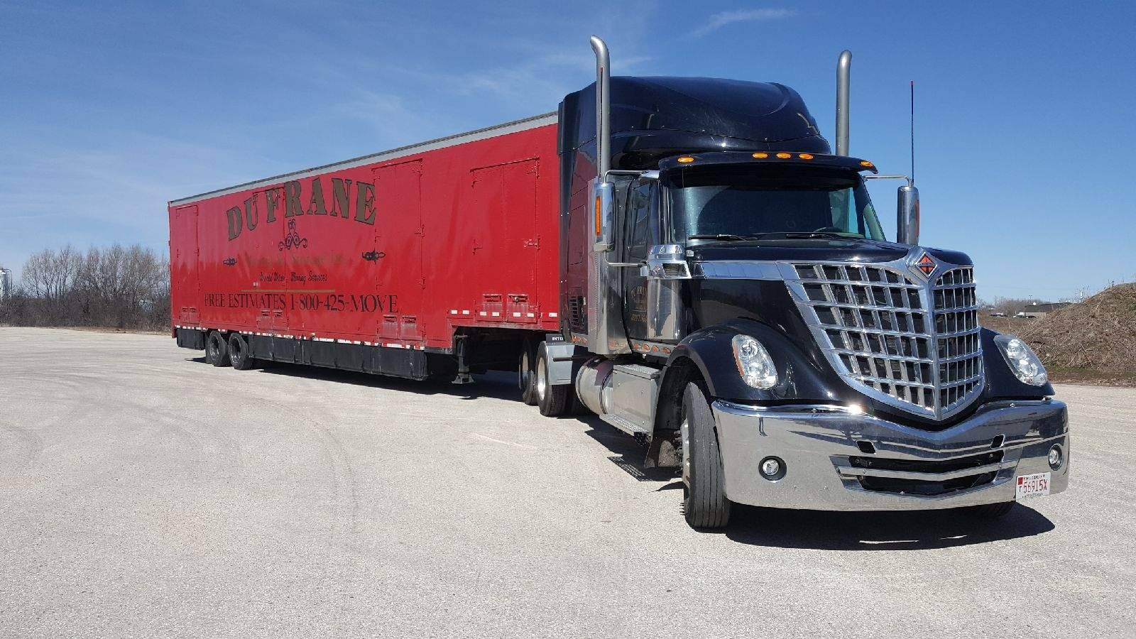 Long Black Freight Truck — Fond du Lac, WI — Du Frane Moving & Storage