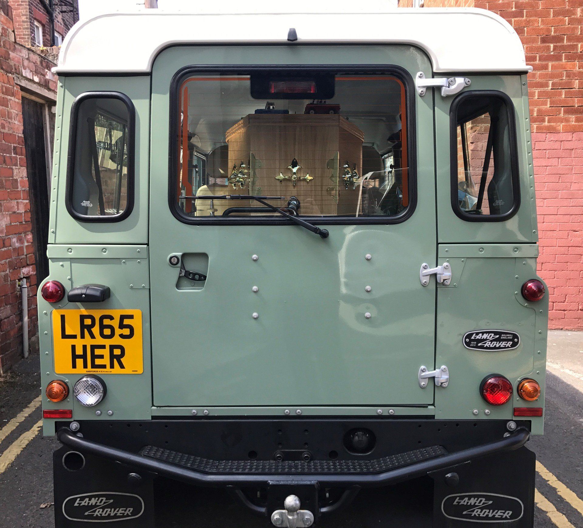 land rover defender hearse