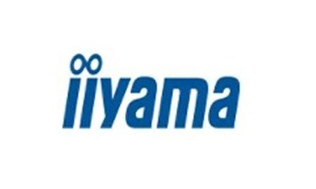 A blue logo for iiyama on a white background