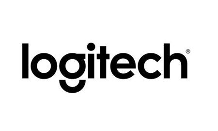 The logitech logo is black and white on a white background.