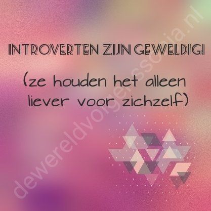 introverten zijn geweldig