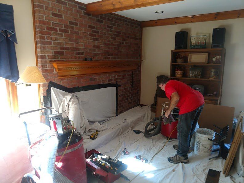 Chimney Sweep — Man With A Brash Cleaner in Pittsburgh, PA Chimney Sweep — Man With A Brash Cleaner in Pittsburgh, PA
