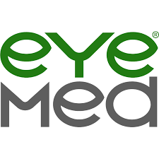 EyeMed logo in green and gray text on a white background