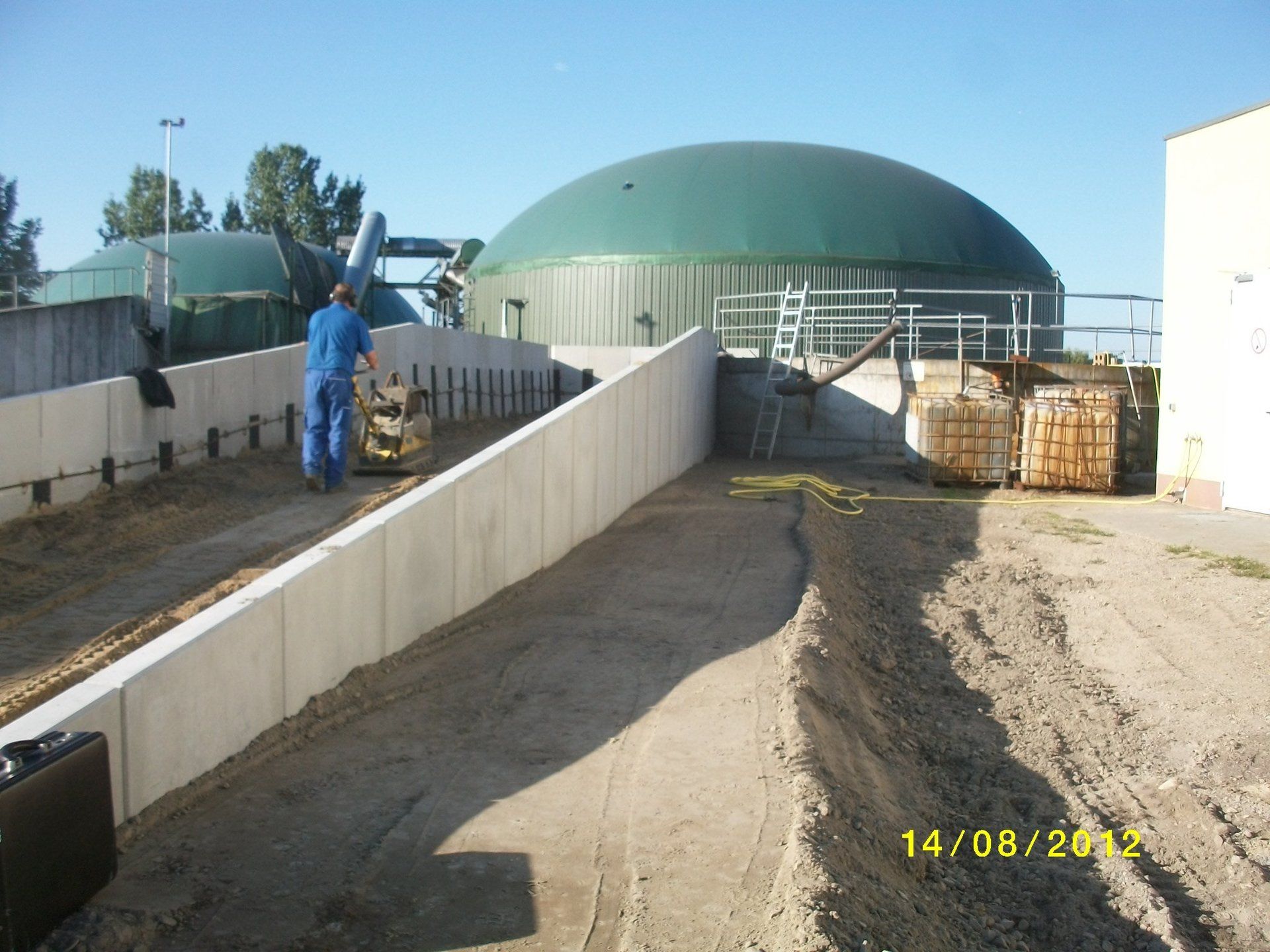 A photo taken on august 14th 2012 shows a large dome in the background