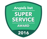 Angie's List Super Service Award 2016 green shield badge