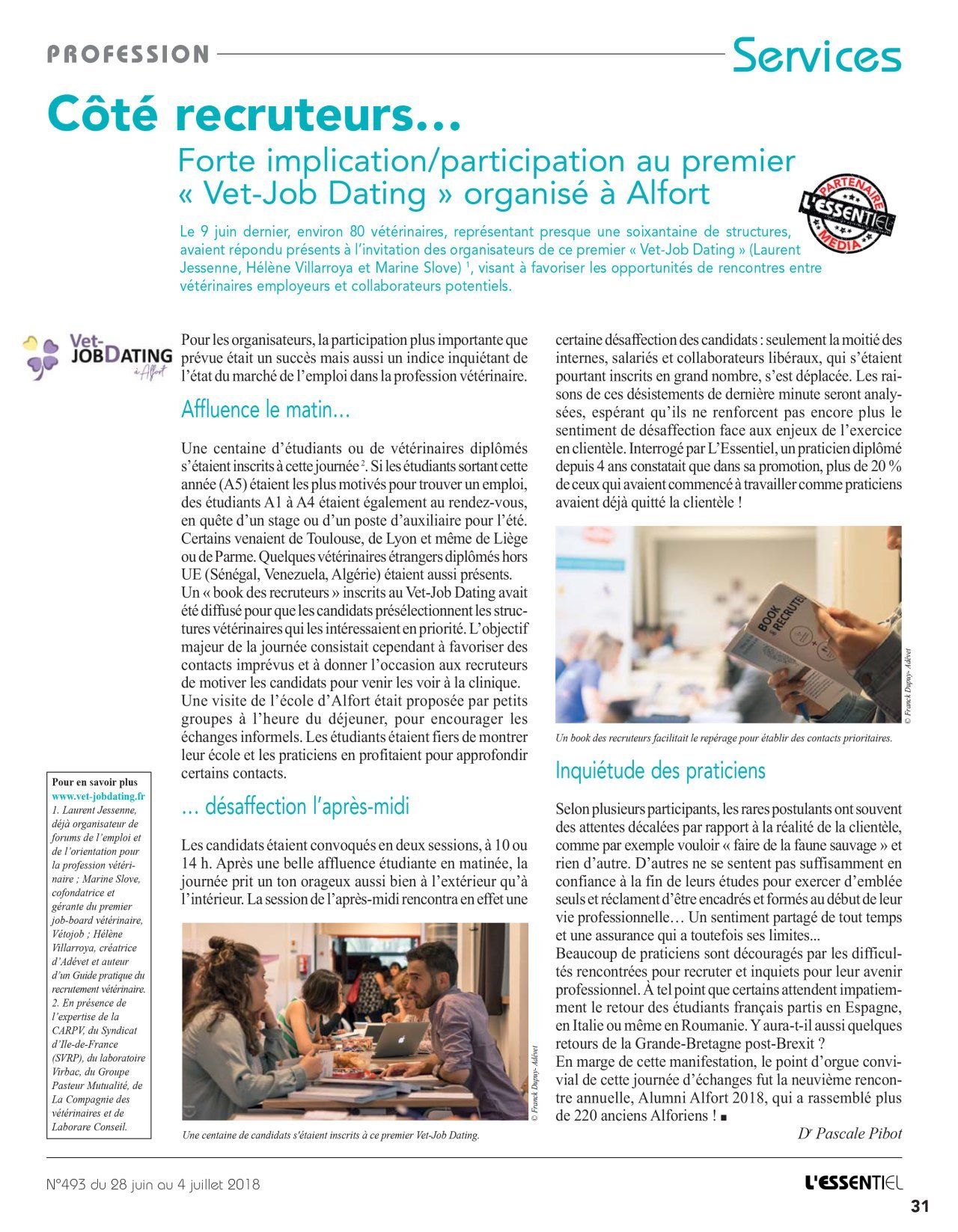 article côté recruteurs vétérinaires