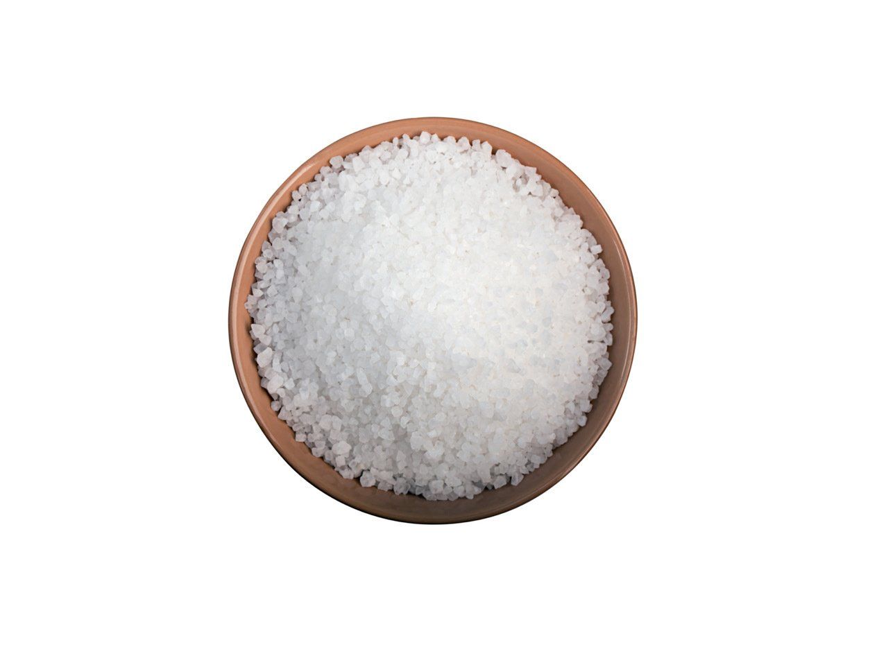 Salt is one of the ingredients in Carolina Turf's organic weed control.