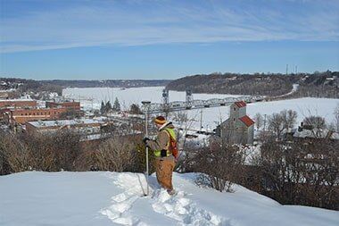 Man on Ice - Professional land surveying company in New Brighton, MN Man on Ice - Professional land surveying company in New Brighton, MN