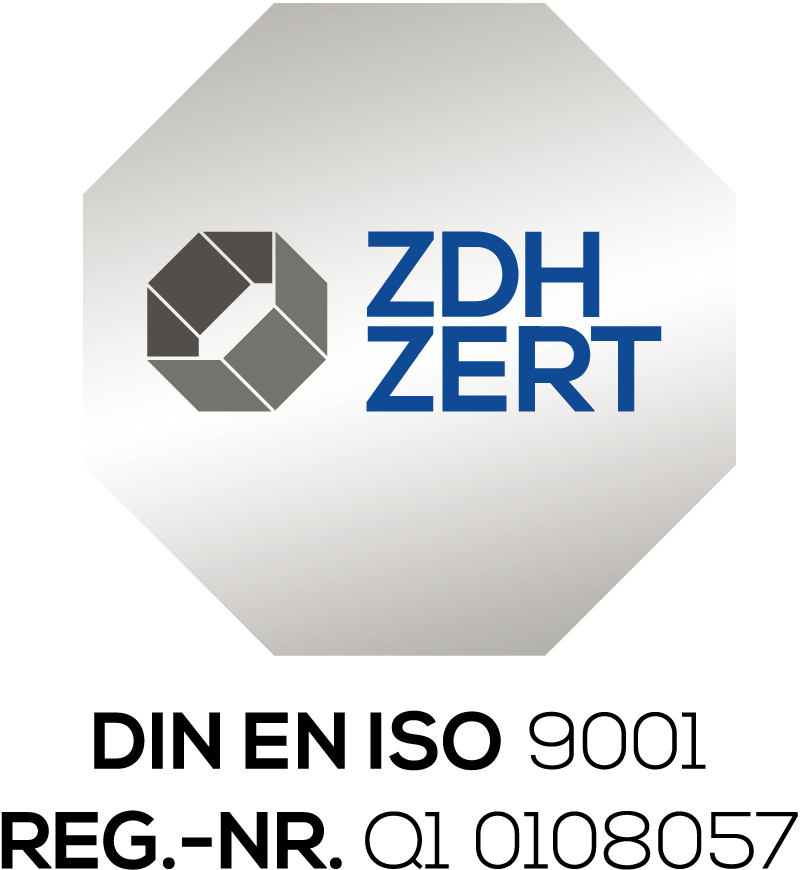 Zertifikat: DIN EN ISO 9001 Zertifikat: DIN EN ISO 9001