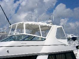 Marine Canvas — 53 Carver With Attached Bimini Fore in Ocean View, NJ Marine Canvas — 53 Carver With Attached Bimini Fore in Ocean View, NJ