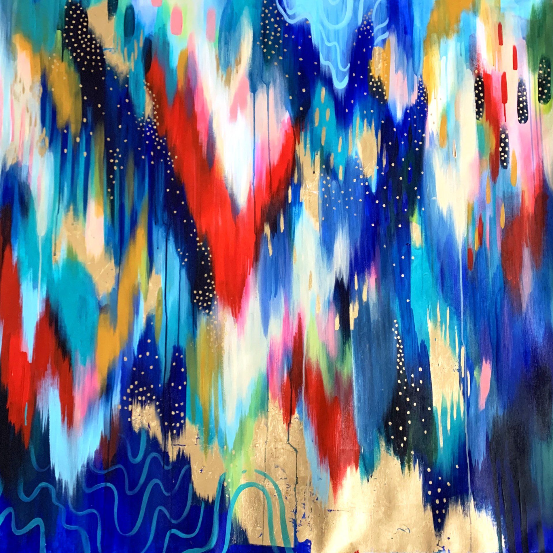 Jessi Raulet, Moonlight in Montmartre, Acrylic on canvas, 40 x 40 in, $5160 ($516/mo)