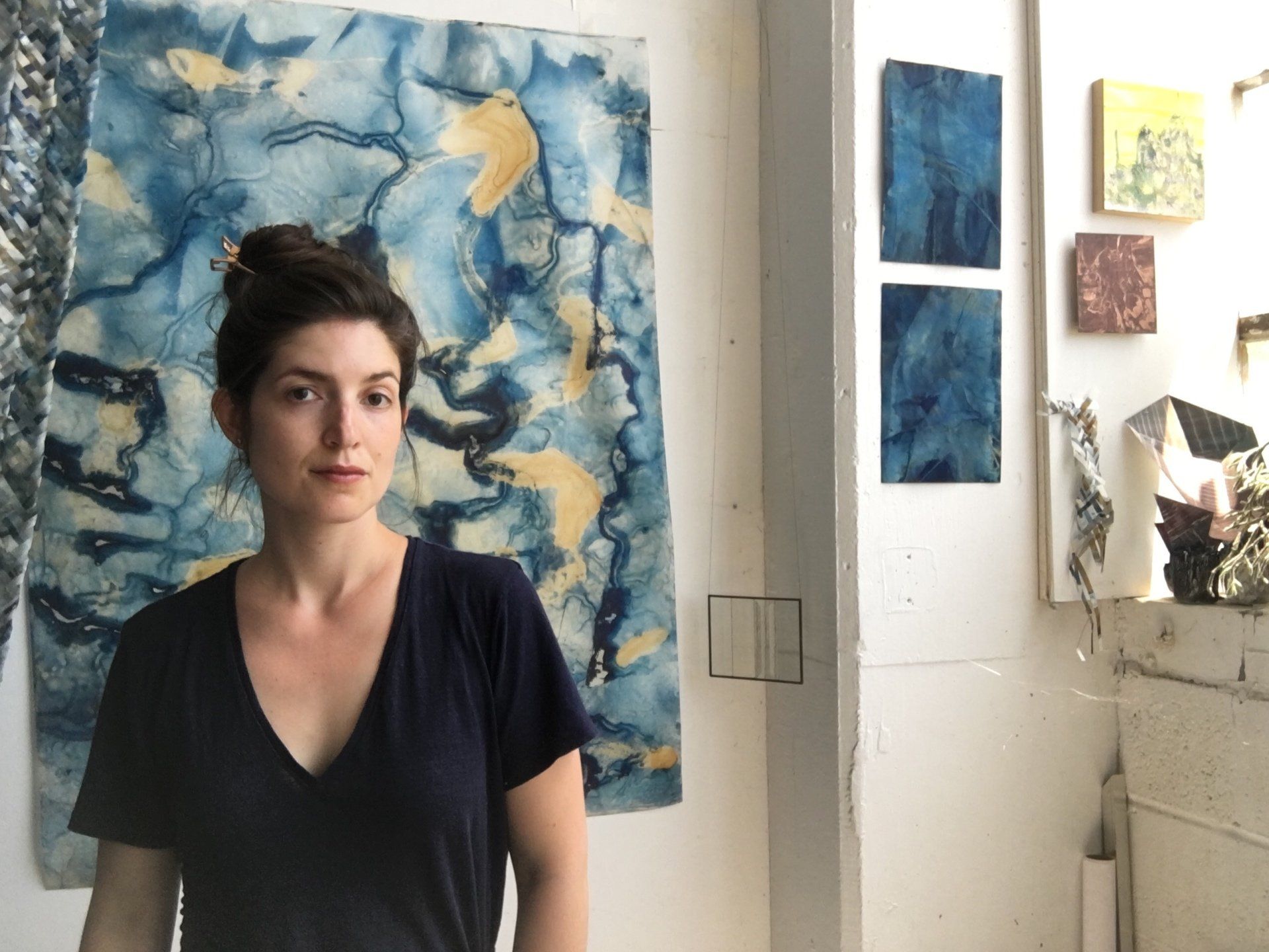 Kate Blomquist in her studio