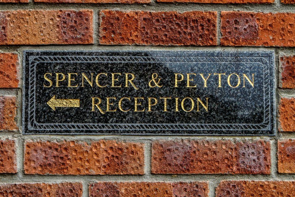 Funeral director's plaque