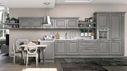 cucina in legno grigio
