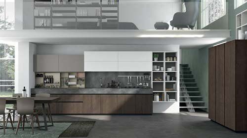 cucina open space con living room