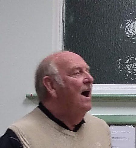 Barry Newman speaks to members