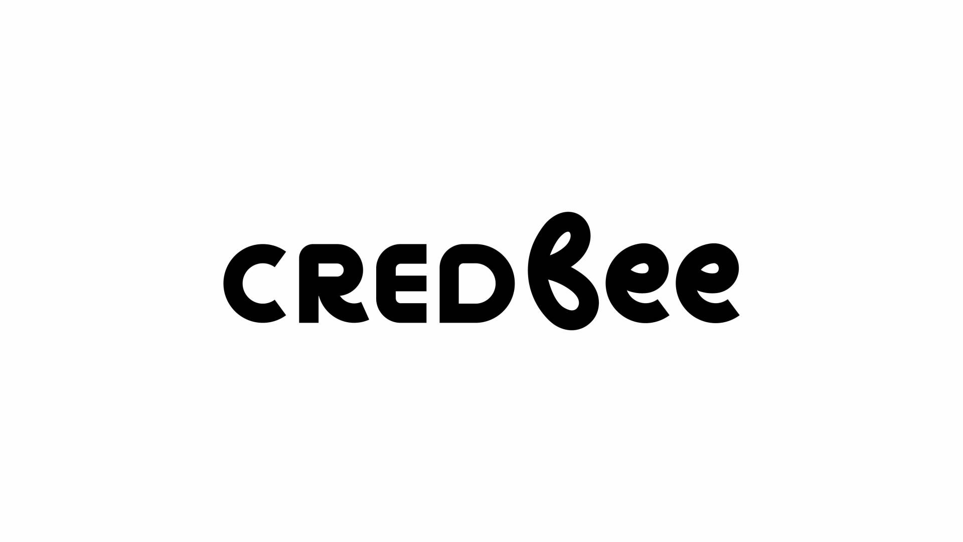 Logotipo CREDbee preto sobre fundo branco