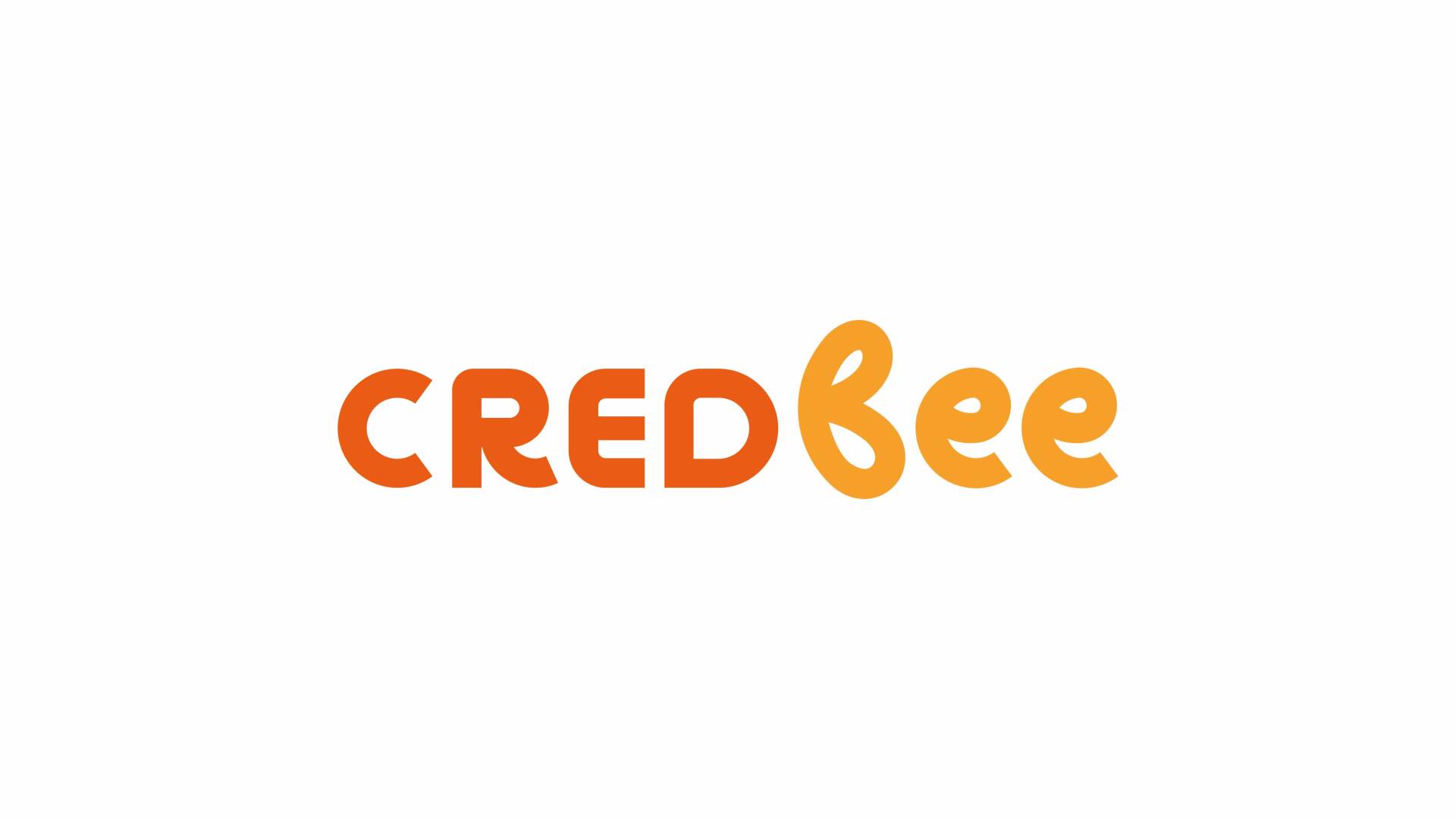 Logotipo laranja da CredBee em fundo branco