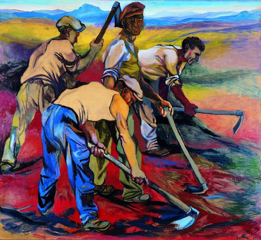 Contadini al lavoro, Renato Guttuso