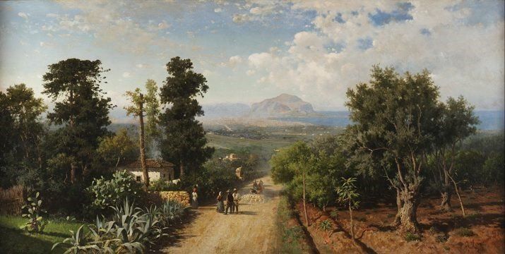 Veduta Palermo dipinto Lo Jacono