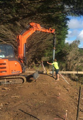 Pile installation for Boat House Mornington Peninsula