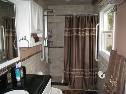 new shower in remodeled bathroom