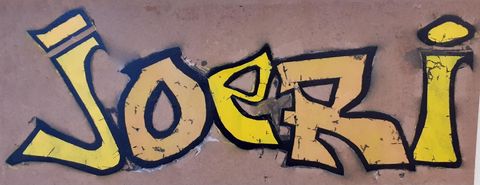Naam van Joeri in graffiti stijl