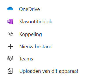 Resources voor opdrachten