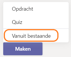 Vanuit bestaande opdracht