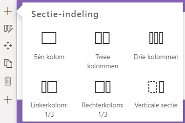 Sectie invoegen op een SharePointpagina