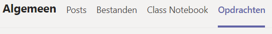 Tabbladen kanaal Algemeen
