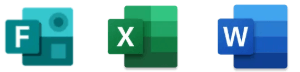 Apps voor vragenlijsten Logo van Forms, Excel, Word