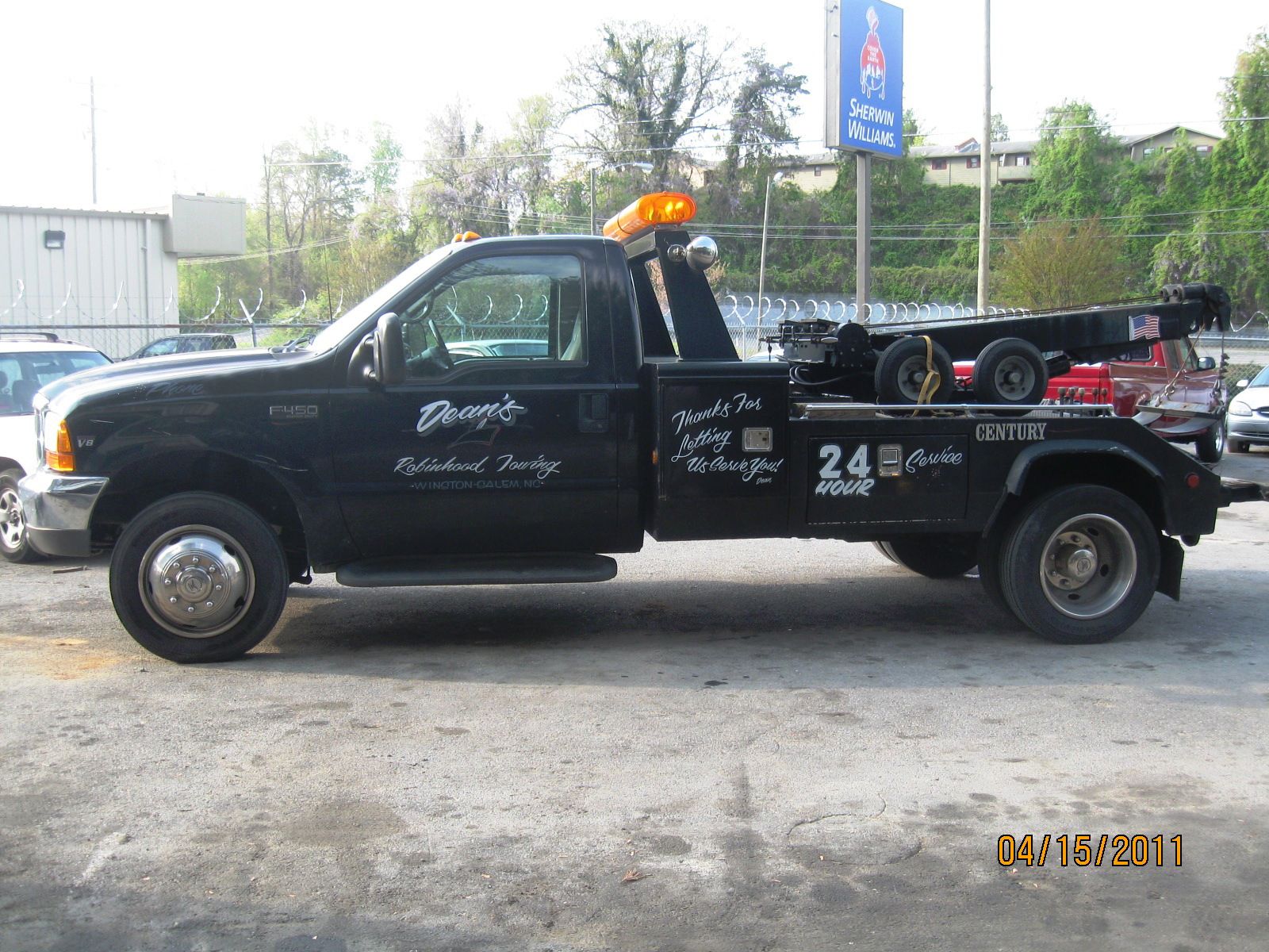 Black Emergency Towing Truck in Winston-Salem, NC