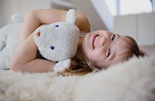small girl smiling
