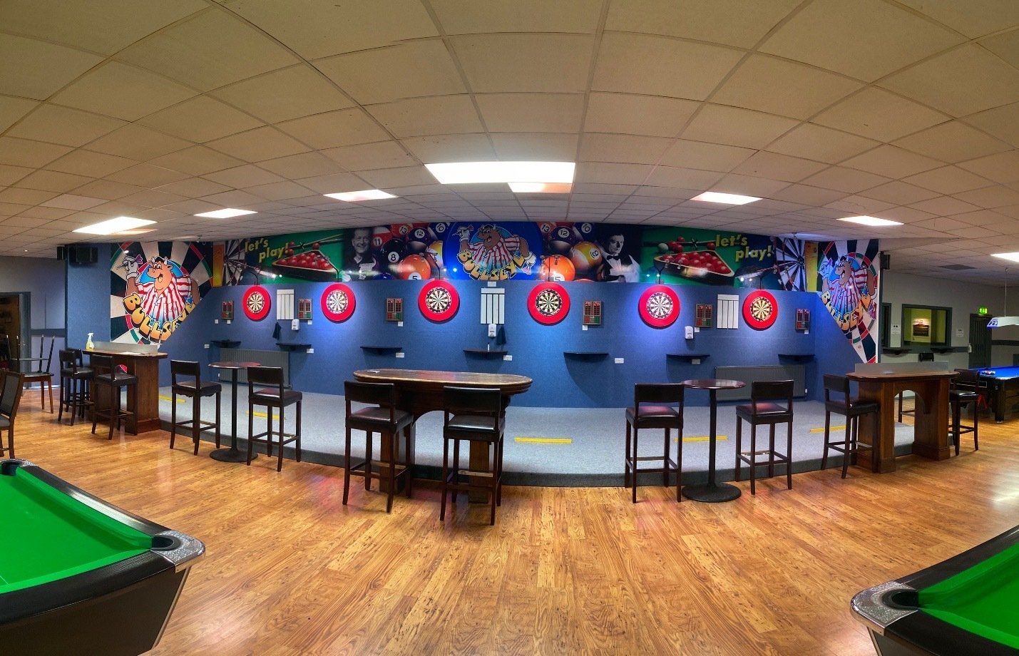Area for playing darts