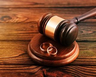 Gavel with Wedding Rings — Cape Girardeau, MO — The Clubb Law Firm