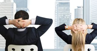 Relaxed Business Couple