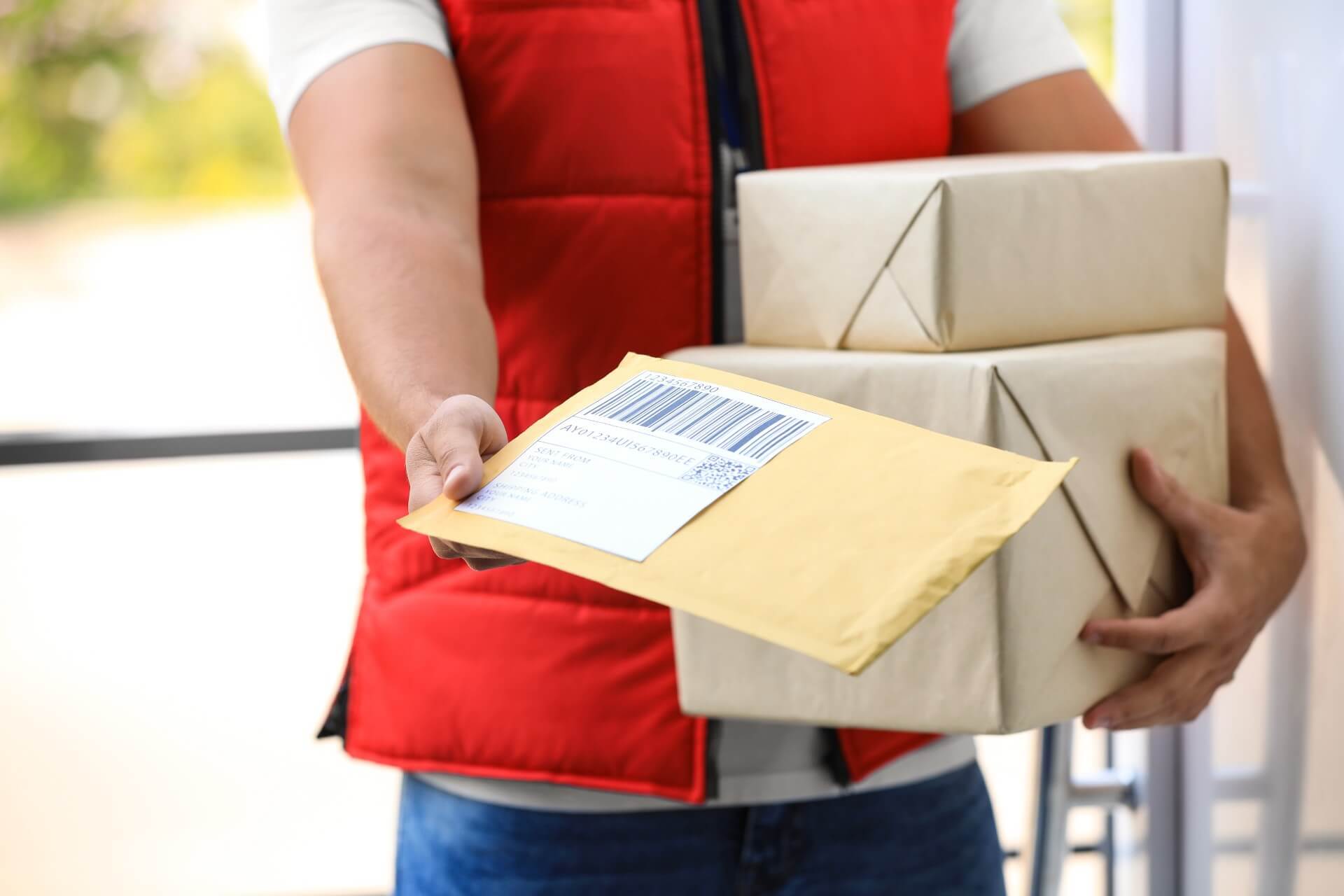 Consegna di merci con personale specializzato