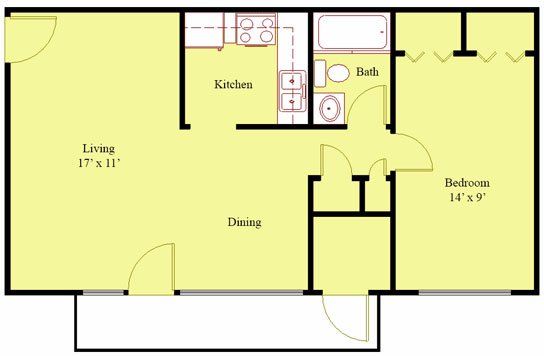 1 Bedroom Floorplan