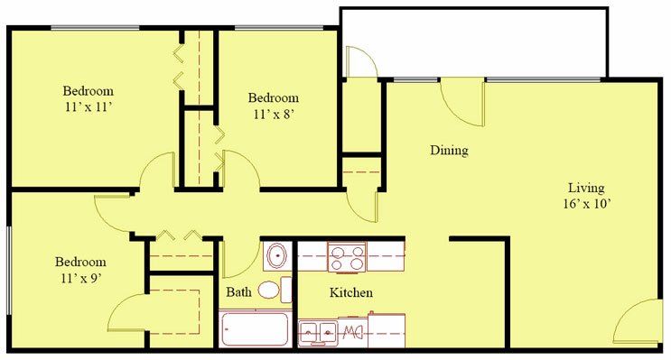 3 Bedroom Floorplan
