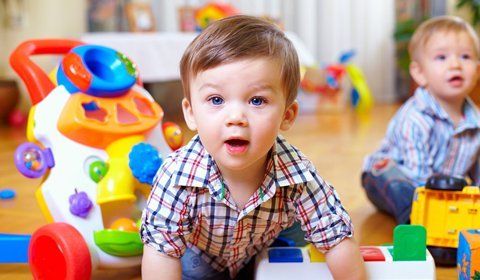Toddler playing