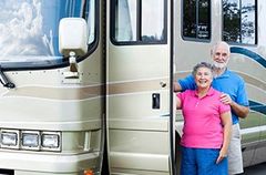 couple next to RV