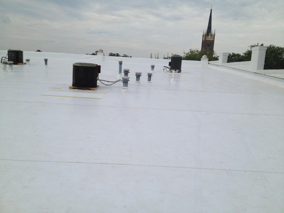 top of a commercial building