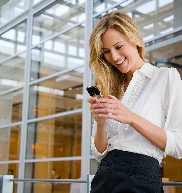 woman browsing products on her phone