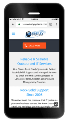Mobile-Optimized Website Featuring CALL NOW Button