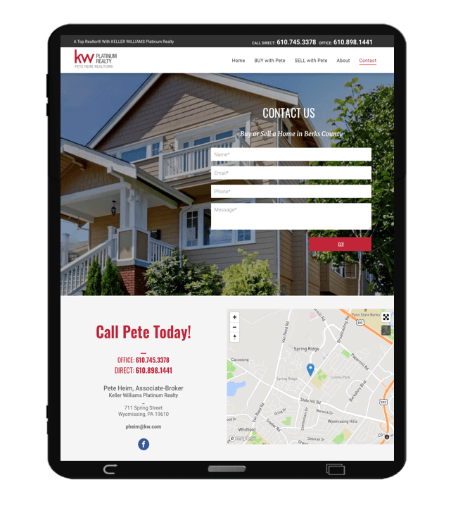 Mobile Optimized Websites Featuring Multiple Calls to Action and Value Propositions