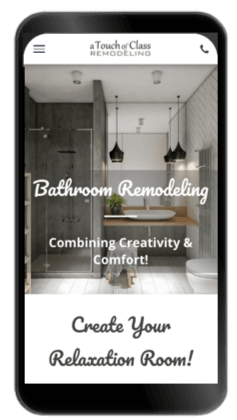 Mobile-Friendly Website Designed by PMI for A Touch of Class Remodeling