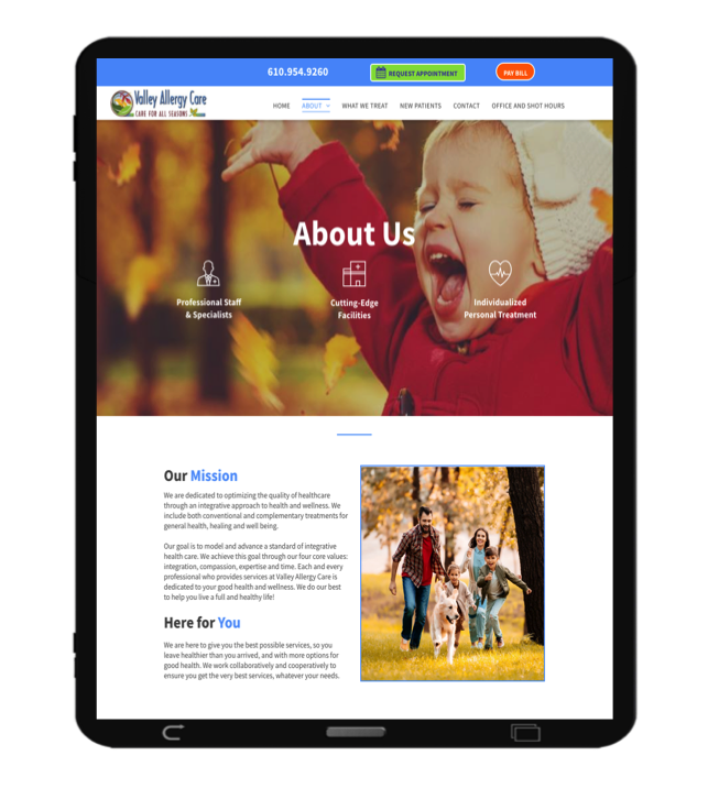 All of our websites are designed to look great on tablets, desktops, and smartphones. Contact our offices today to get started! Allentown Web Designers - Providing Web Design for the Lehigh Valley, PA region from our office in Allentown.
