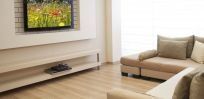TV and couch in living room
